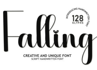 Falling Script Font