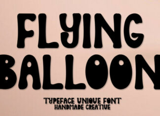 Flying Balloon Display Font