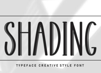Shading Display Font