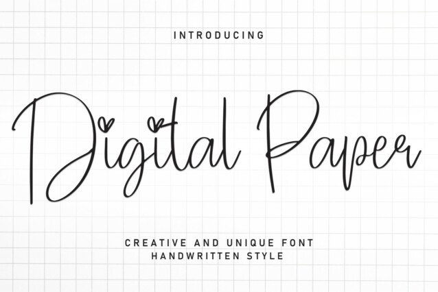 Digital Paper Script Font