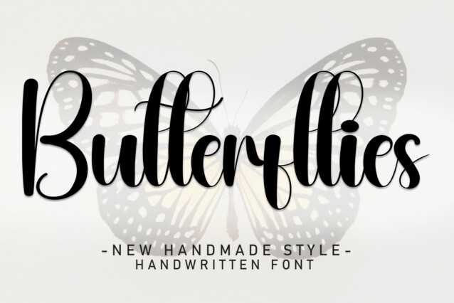 Butterflies Script Font