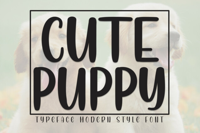 Cute Puppy Display Font