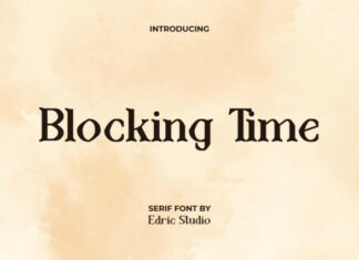 Blocking Time Font