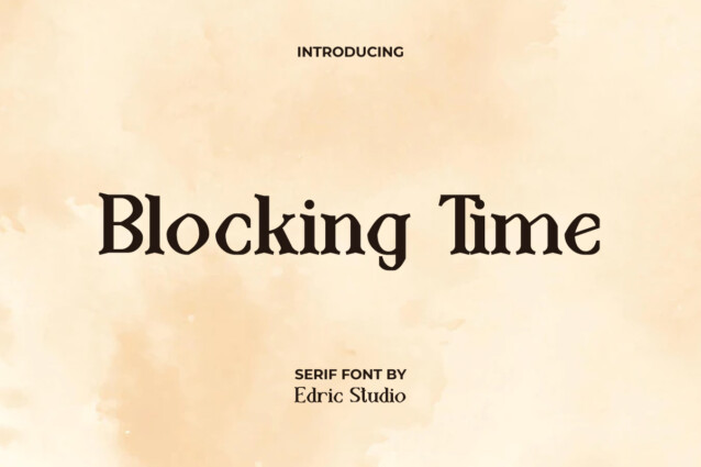 Blocking Time Font