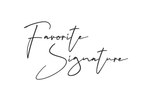 Favorite Signature Font