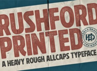Rushford Printed Font