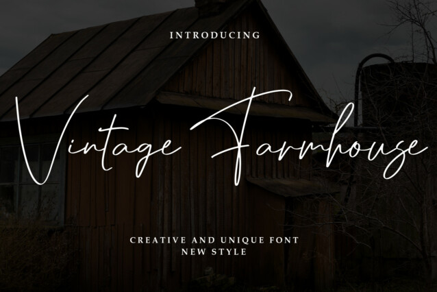 Vintage Farmhouse Script Font