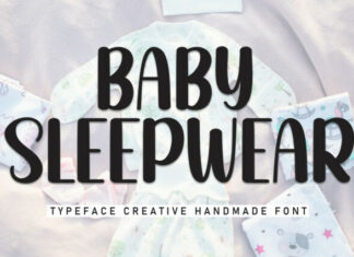 Baby Sleepwear Script Font