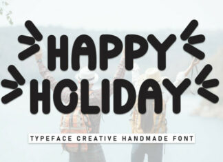 Happy Holiday Script Font