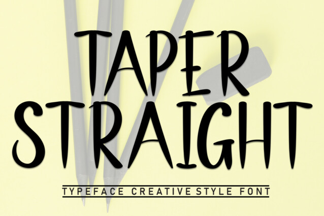 Taper Straight Display Font