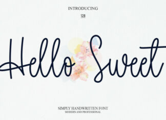 Hello Sweet Script Font