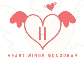 Heart Wings Display Font