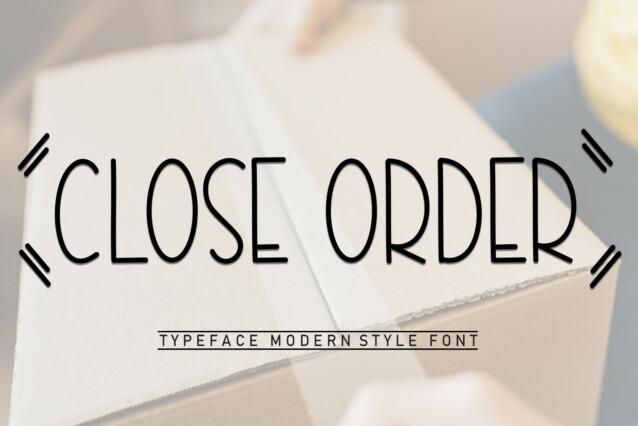 Close Order Display Font