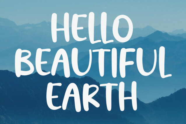Hello Beautiful Earth Display Font