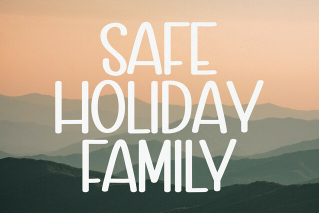 Safe Holiday Family Display Font