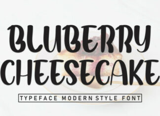 Bluberry Cheesecake Display Font