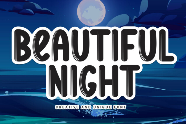 Beautiful Night Display Font