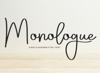 Monologue Script Font