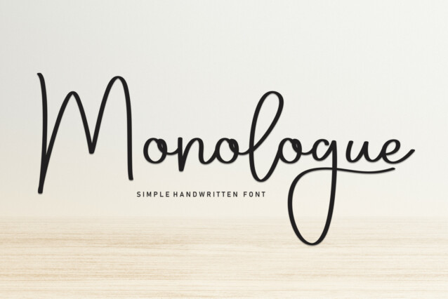 Monologue Script Font