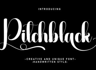 Pitchblack Script Font