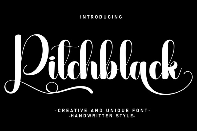 Pitchblack Script Font