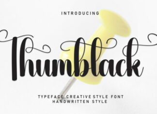 Thumbtack Script Font