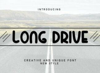 Long Drive Display Font