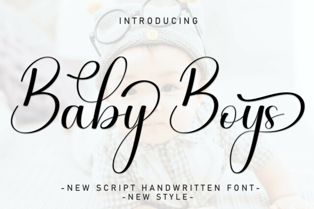Baby Boys Script Font