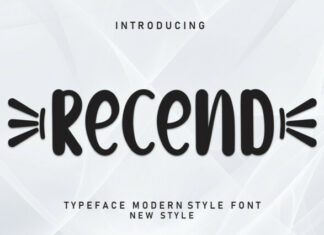 Recend Display Font