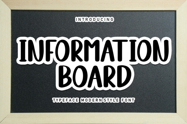 Information Boards Display Font