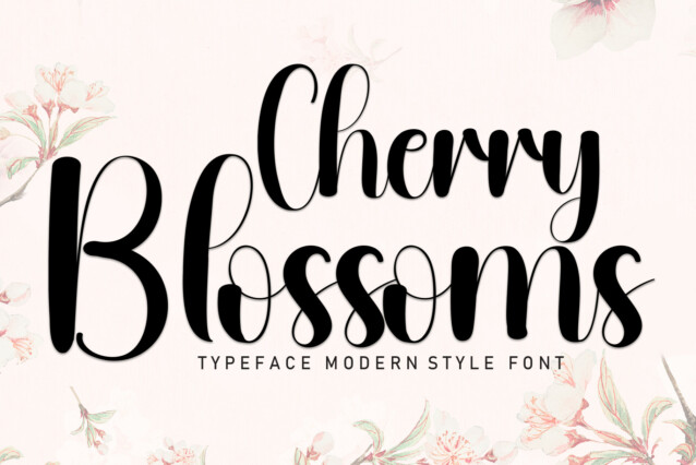 Cherry Blossoms Script Font