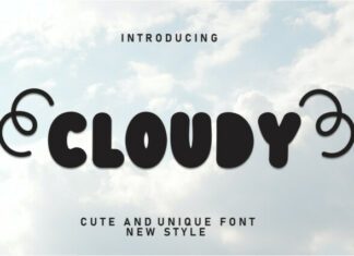 Cloudy Display Font