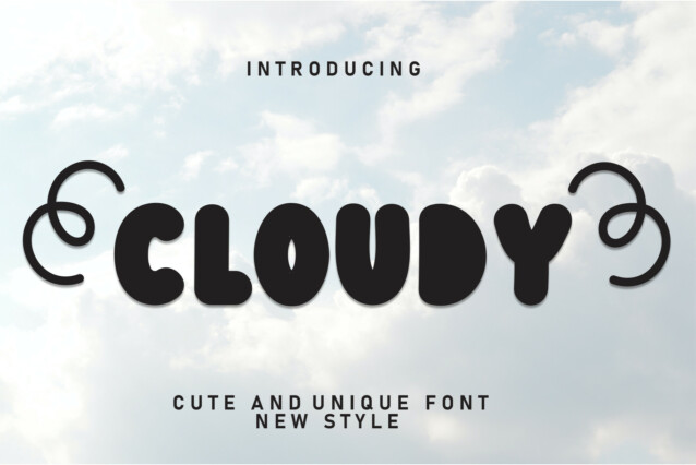 Cloudy Display Font