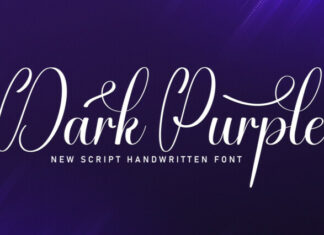 Dark Purple Script Font