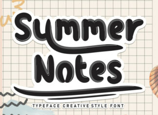 Summer Notes Display Font