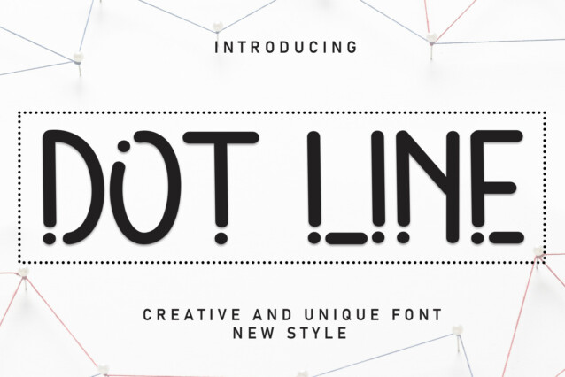 Dot Line Display Font