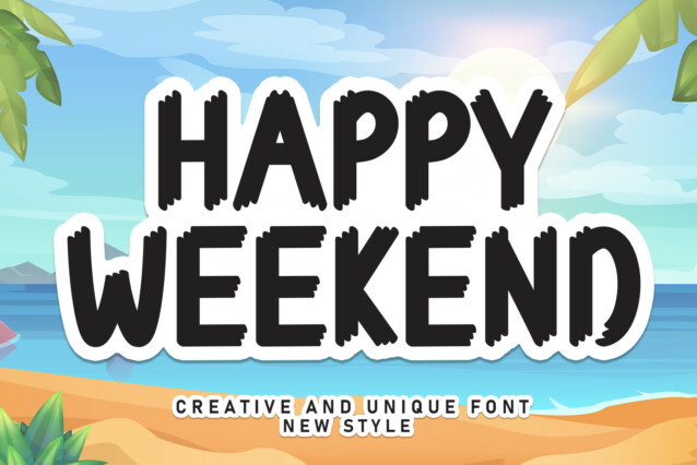 Happy Weekend Display Font