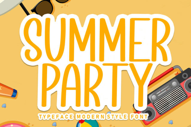Summer Party Display Font