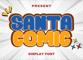 Santa Comic Display Font