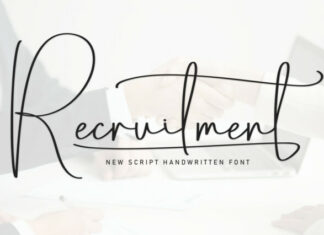 Recruitment Script Font