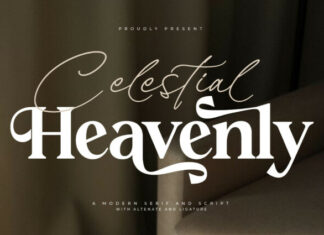 Celestial Heavenly Font