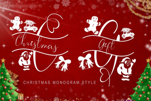 Christmas Gift Monogram Font
