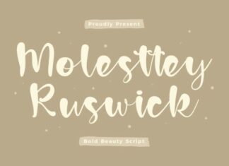 Molesttey Ruswick Font