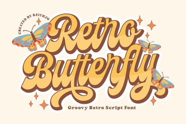 Retro Butterfly Font