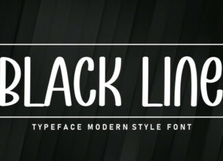 Black Line Display Font
