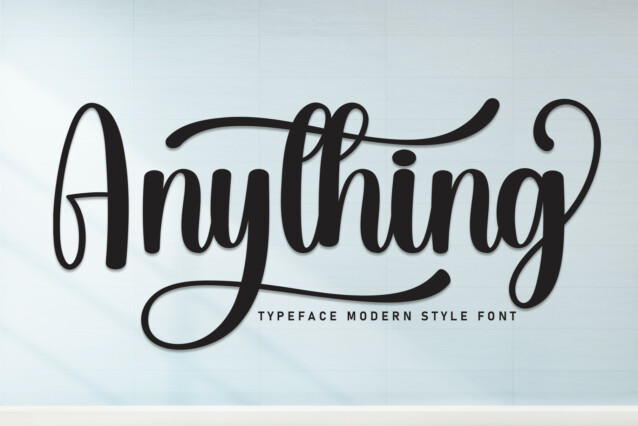 Anything Script Typeface - Download Free Font