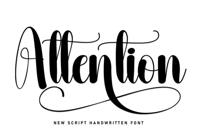 Attention Script Typeface - Download Free Font