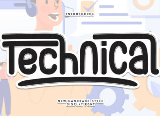 Technical Display Font
