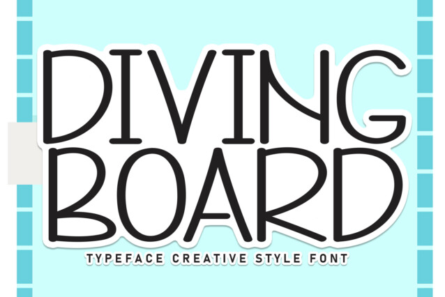 Diving Board Display Font
