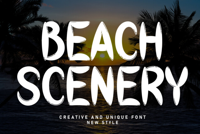 Beach Scenery Display Font - Download Free Font